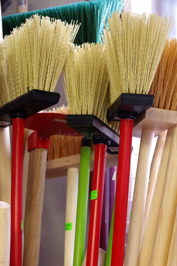 Brooms new stock photo. Image of straw, brush, wood, handle 85341086