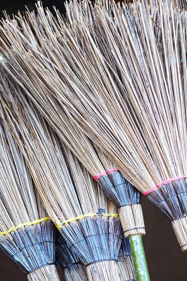 Brooms for Sale in the Market. Stock Photo Image of path, tidy 35332592