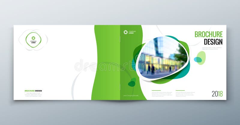 Broschürenschablonenplan, Abdeckungsdesignjahresbericht, Zeitschrift, Flieger oder Broschüre in A4 mit geometrischen Formen Vekto stock abbildung