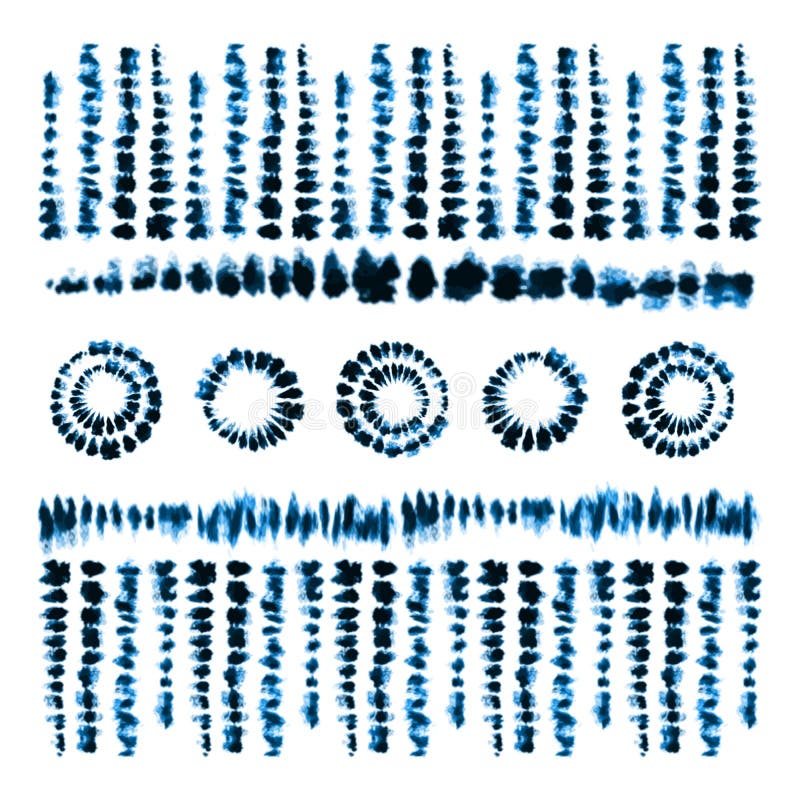 Brosses d'art de colorant de lien Copie dans le style de Shibori Ornement de ruban, ruban, frontière illustration de vecteur Brosses d'art de colorant de lien Copie dans le style de Shibori Ornement de ruban, ruban, frontière illustration de vecteur