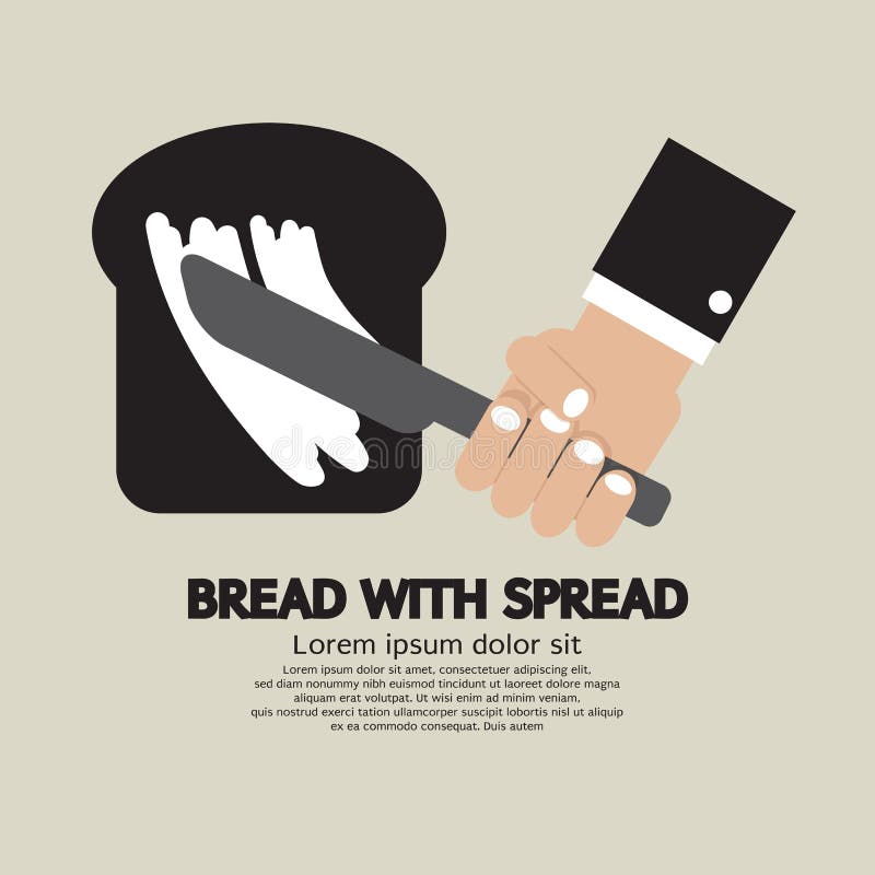 Brot mit Verbreitung stock abbildung Brot mit Verbreitung stock abbildung