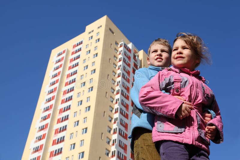 Brother and Little Sister Eating Ice Cream Stock Image Image of
