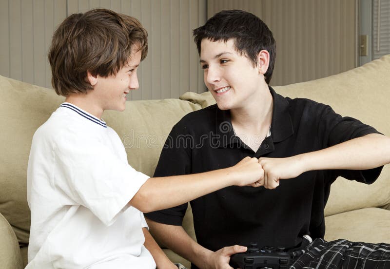 Brothers Fist Bump stock images Brothers Fist Bump stock images