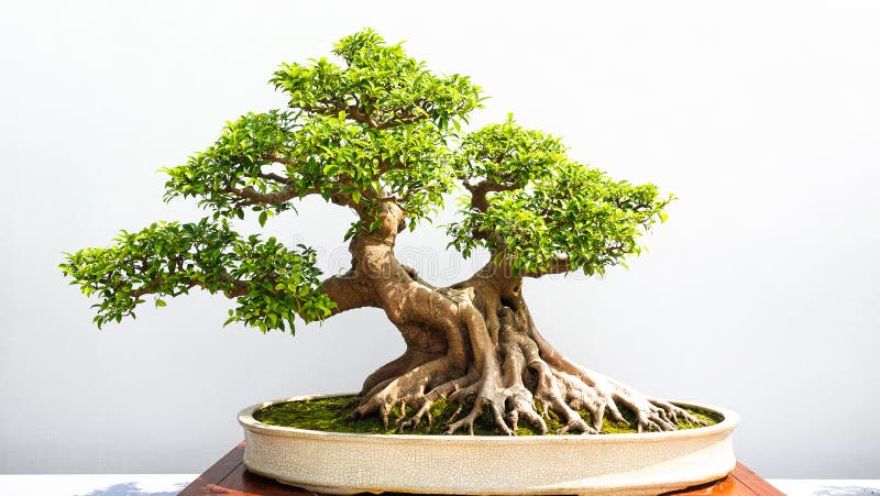 Broto de miniatura de campo da paisagem de bonsai