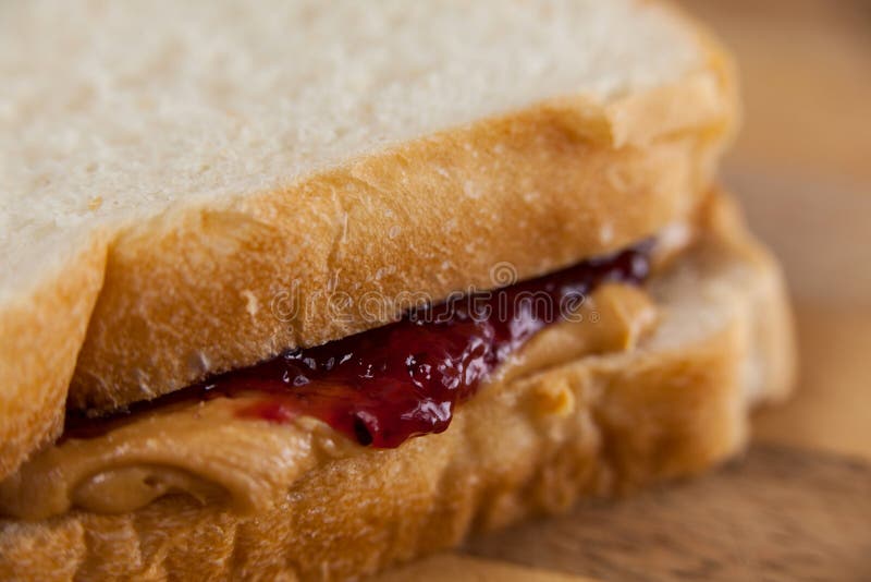 Brotsandwich mit Stau und Erdnussbutter stockfotos Brotsandwich mit Stau und Erdnussbutter stockfotos