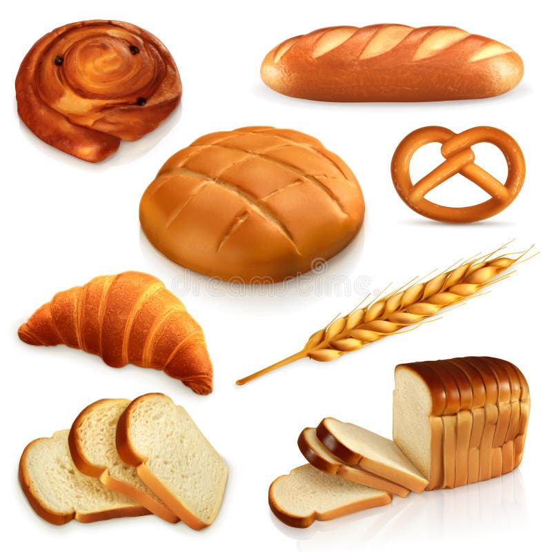 Brotvektorikonen stock abbildung Brotvektorikonen stock abbildung