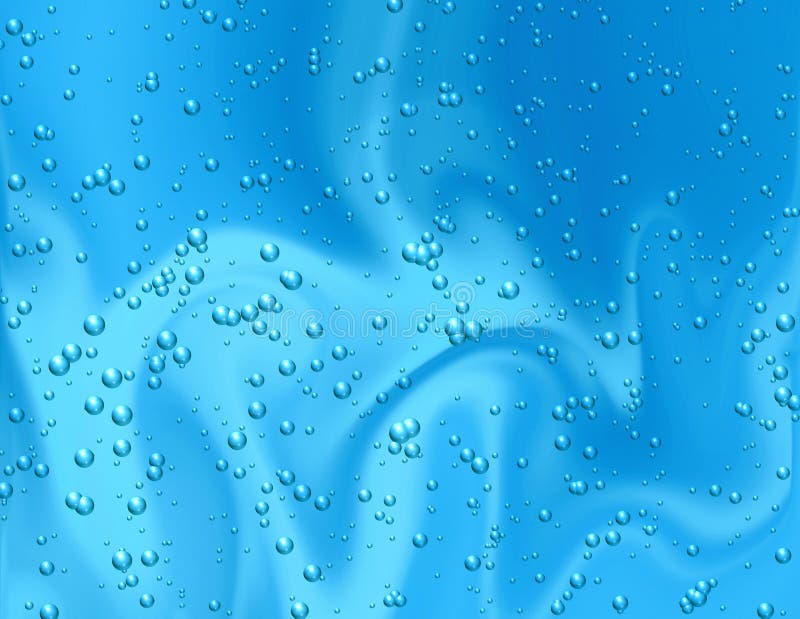 Brouillard et bulles bleus illustration de vecteur