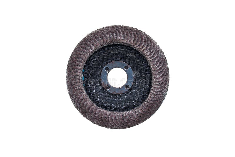 Brown Abrasive Wheels Isolated on a White Background Stock Photo