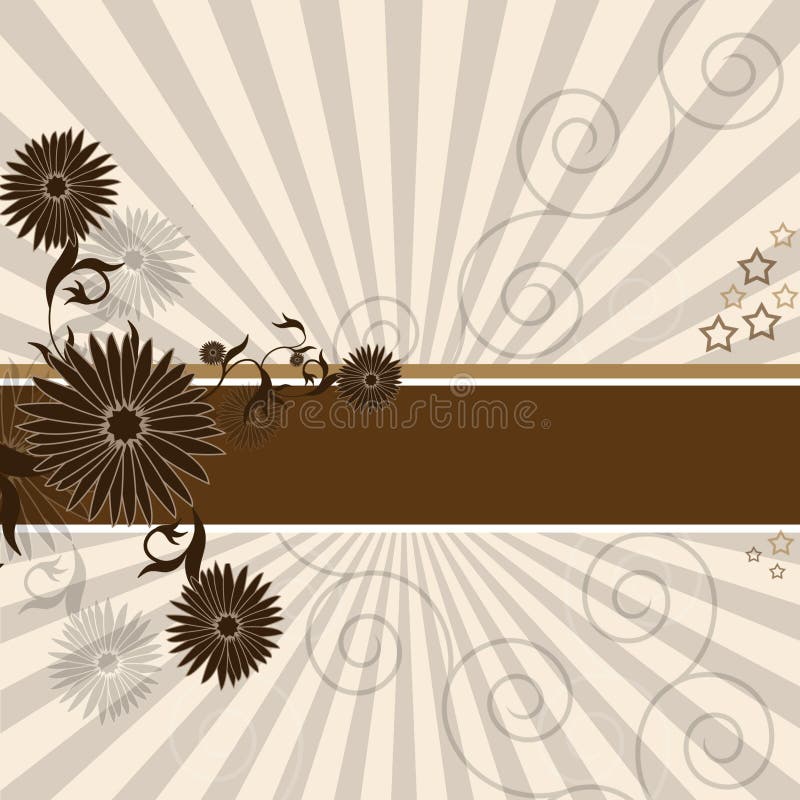 Brown Abstract Floral Background