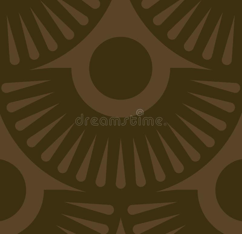 Brown Abstract Japan Oriental Circle Pattern with Abstract Ornament Texture on Brown Stock