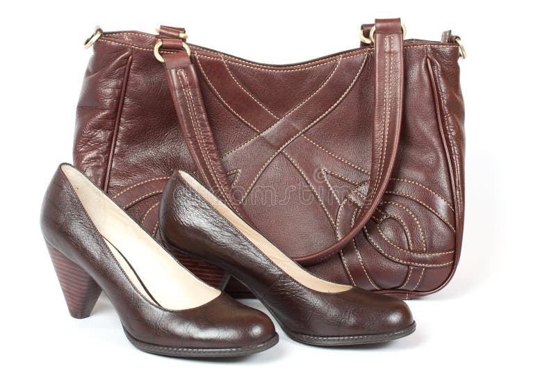 Brown bag and woman shoes
