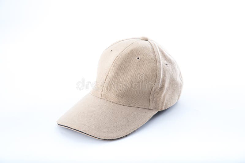 Brown Baseball Cap on White Background Stock Photo Image of isolated