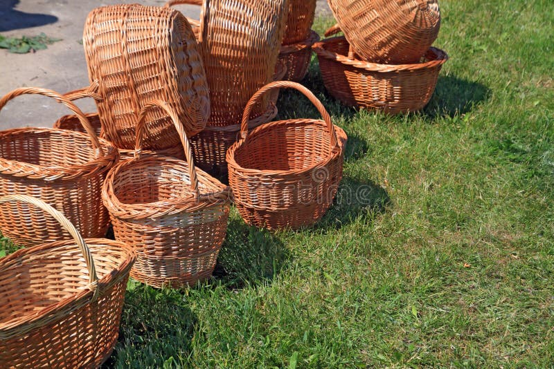 Brown baskets stock photo. Image of country, craft, natural 20114756