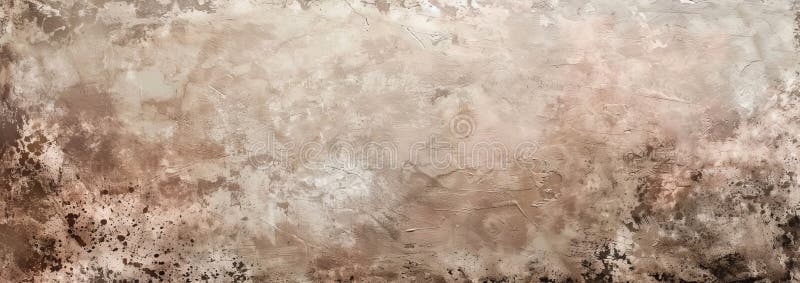 Brown Beige Grunge Texture Background, Decorative Plaster Wall Backdrop stock illustration