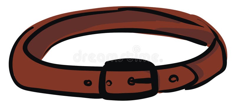 A Brown Belt with Buckle Vector or Color Illustration Stock Vector ...