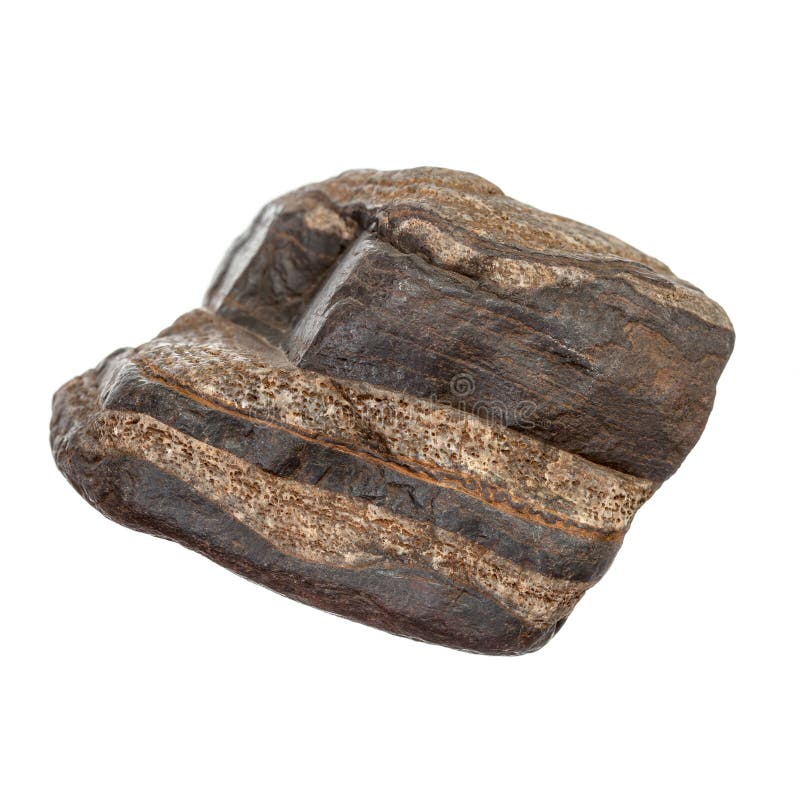 Brown and Black Stone on White Stock Image Image of solid, isolated