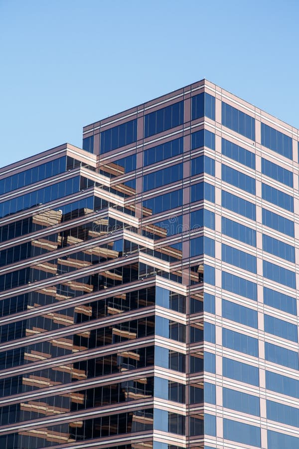 Brown Black and White Striped Glass Office Building