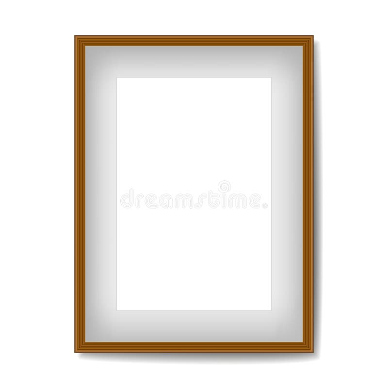 Realistic Brown Poster Frame Stock Vector Illustration of background