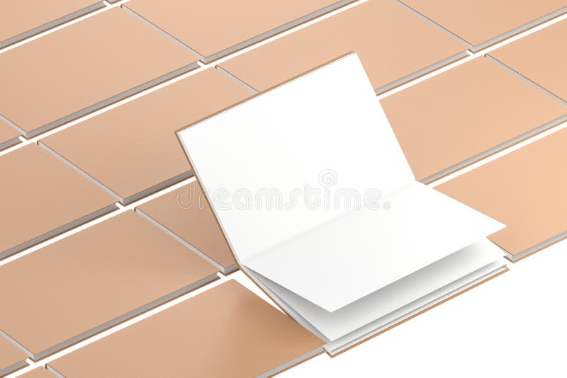 The brown blank opening notebook background, 3d rendering royalty free illustration