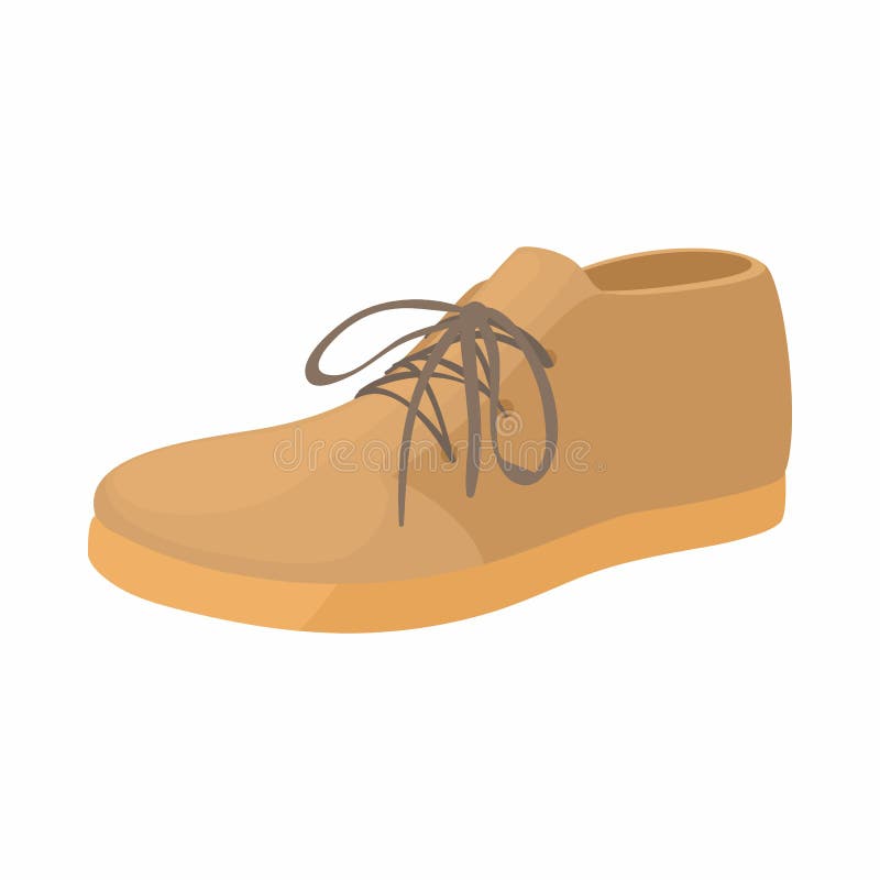 Brown Boot Icon in Cartoon Style Stock Illustration - Illustration of ...