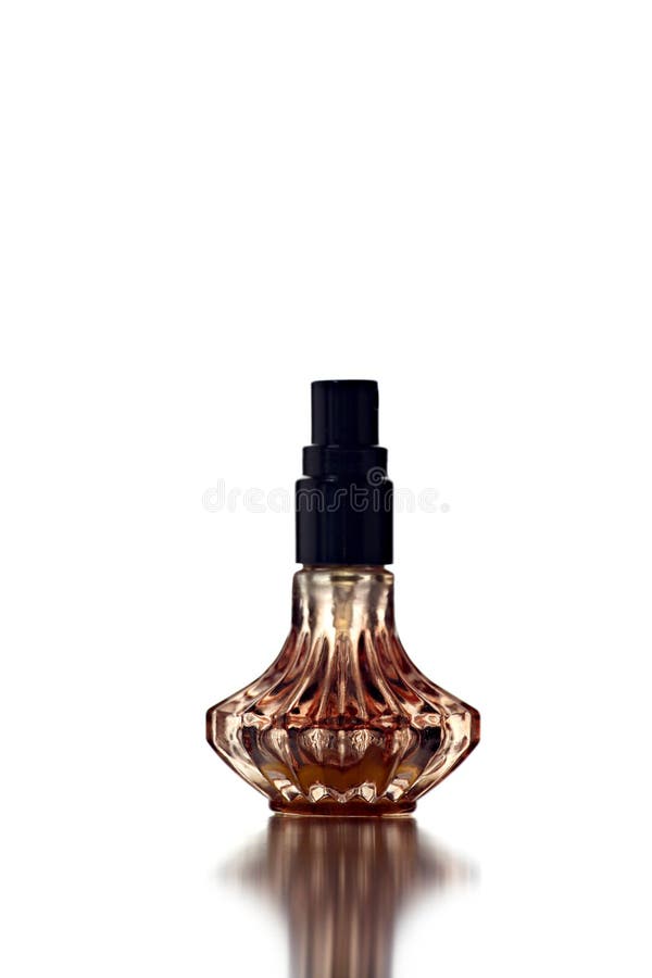 Brown Bottle with Perfume Isolated. Stock Photo Image of cosmetic