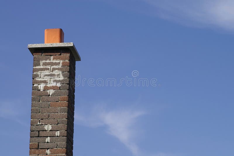 Brown Brick Chimney stock images