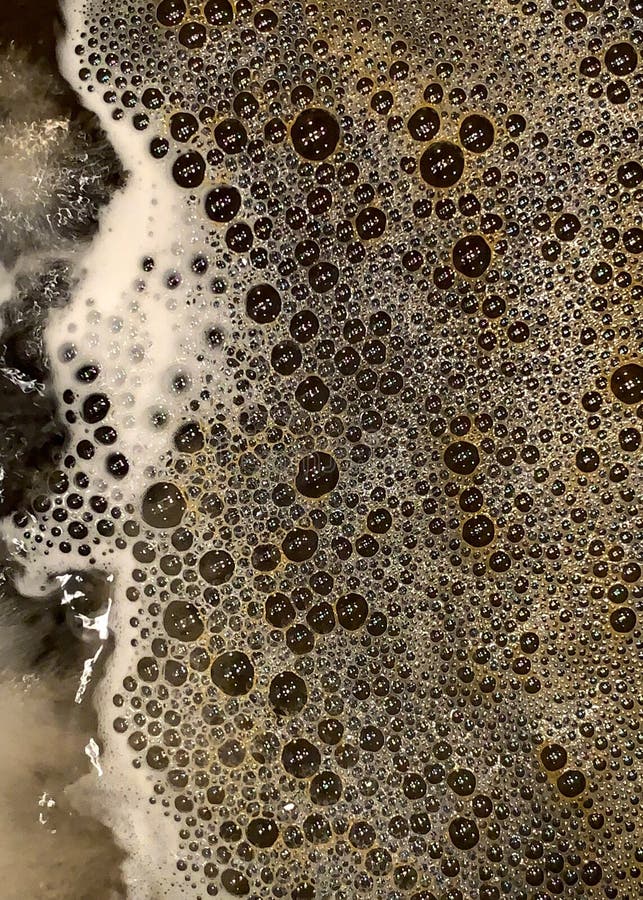 Brown Bubbles of Cleaning Solution Stock Image Image of detergent