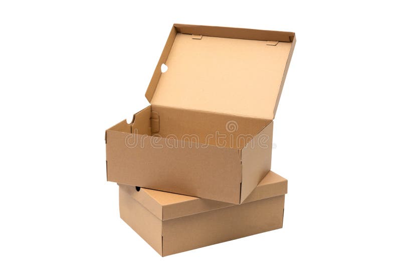 Brown Cardboard Shoes Box With Lid For Shoe Or Sneaker ...