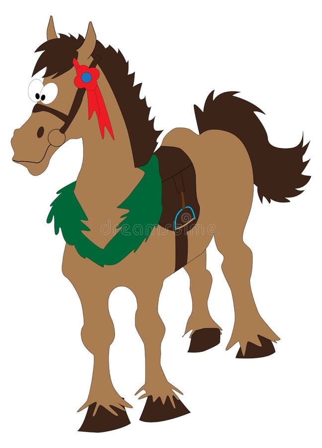 Brown cartoon horse