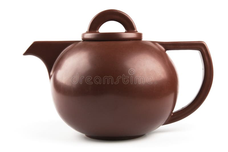 Brown ceramic teapot stock photo. Image of chinese, drink 18942218