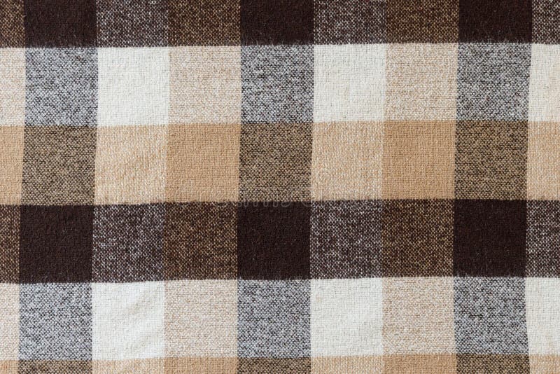 Brown Checkered Wool Plaid Fabric Texture. Tartan Texture Stock Photo ...