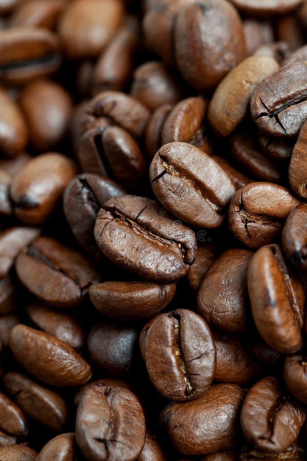 Brown Coffee Beans on a Jute Bag. Stock Image - Image of enjoyable ...