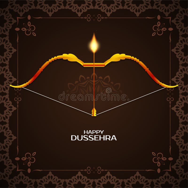 Happy Dussehra Traditional Hindu Festival Background Stock Vector -  Illustration of rama, cultural: 230717781