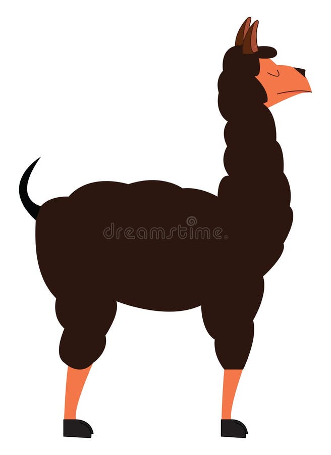 A Brown Lama, Vector or Color Illustration Stock Illustration ...