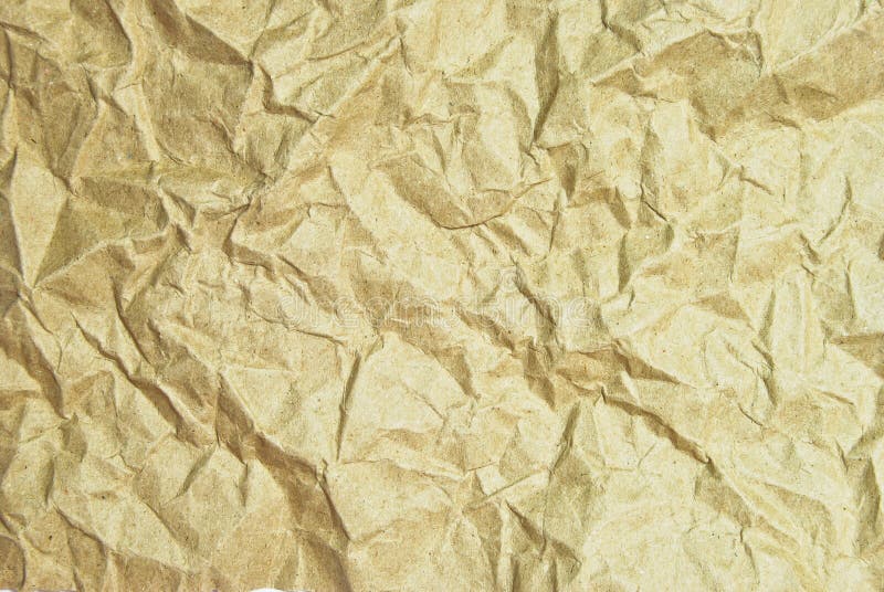 Brown crumpled paper texture