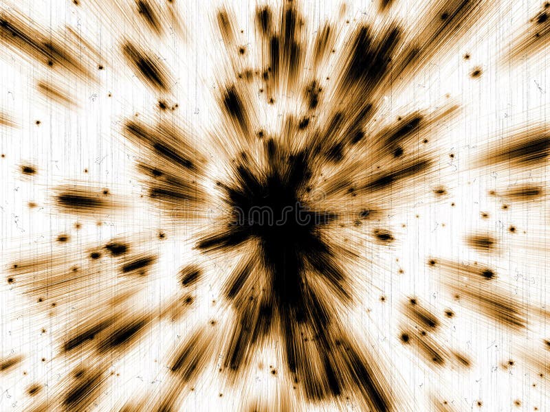 Brown dark particles emission in white background