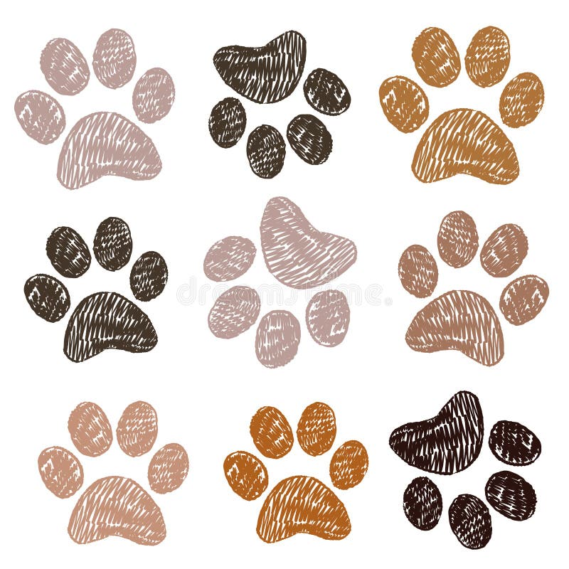 Dog Paw Doodle Stock Illustrations 8,413 Dog Paw Doodle Stock