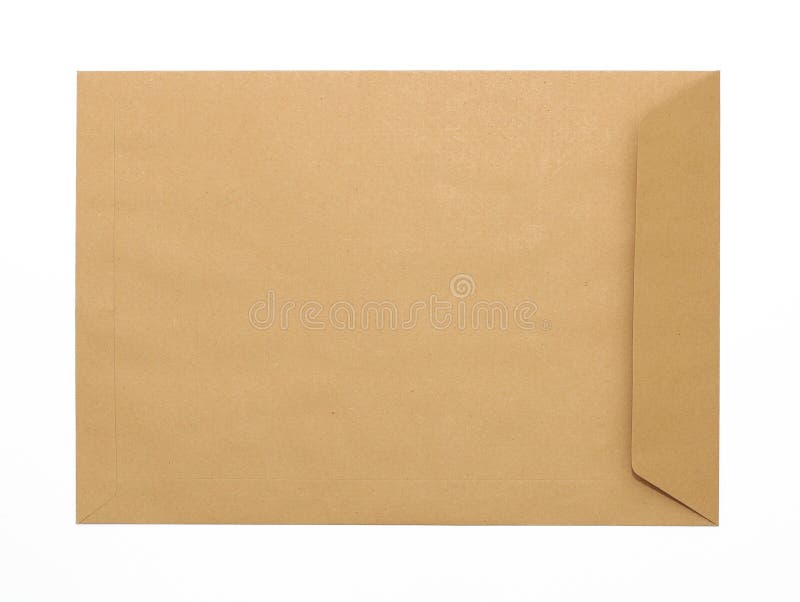 Brown Envelope document on white background