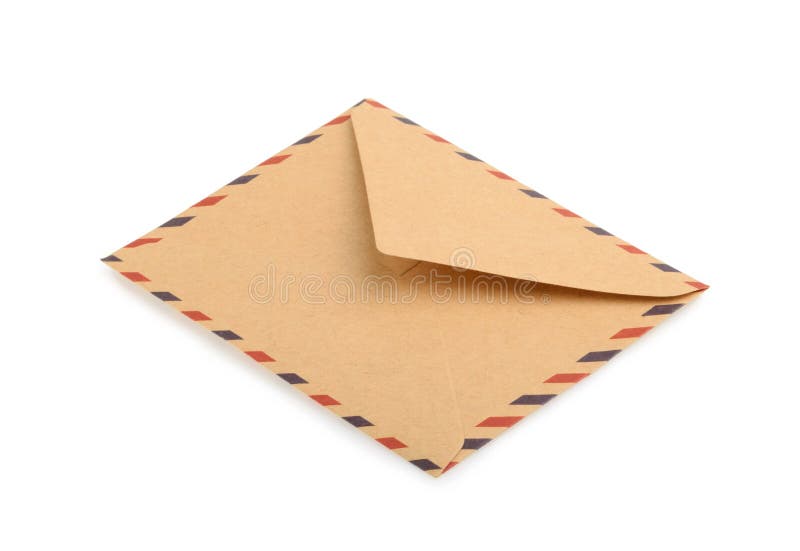 Brown Envelope isolated. close up royalty free stock photos