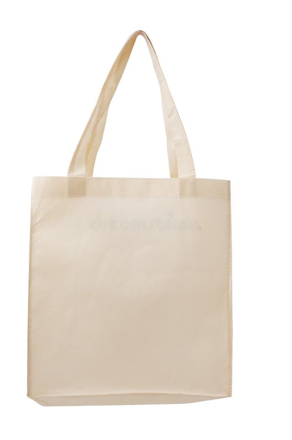 Brown fabric bag stock photo