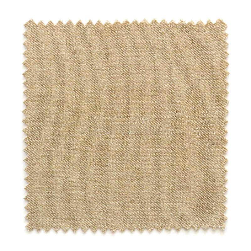 Brown fabric swatch samples isolated on white