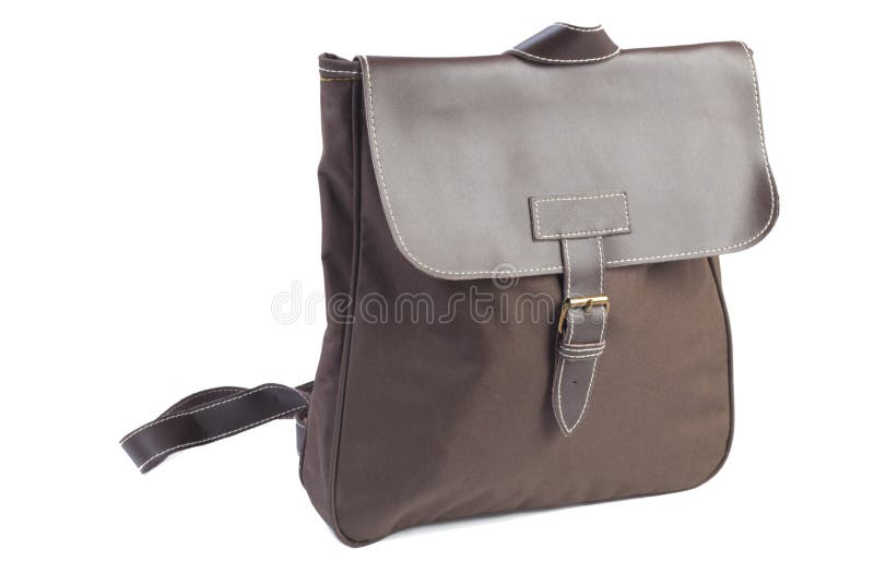 Brown female backpack | Isolated