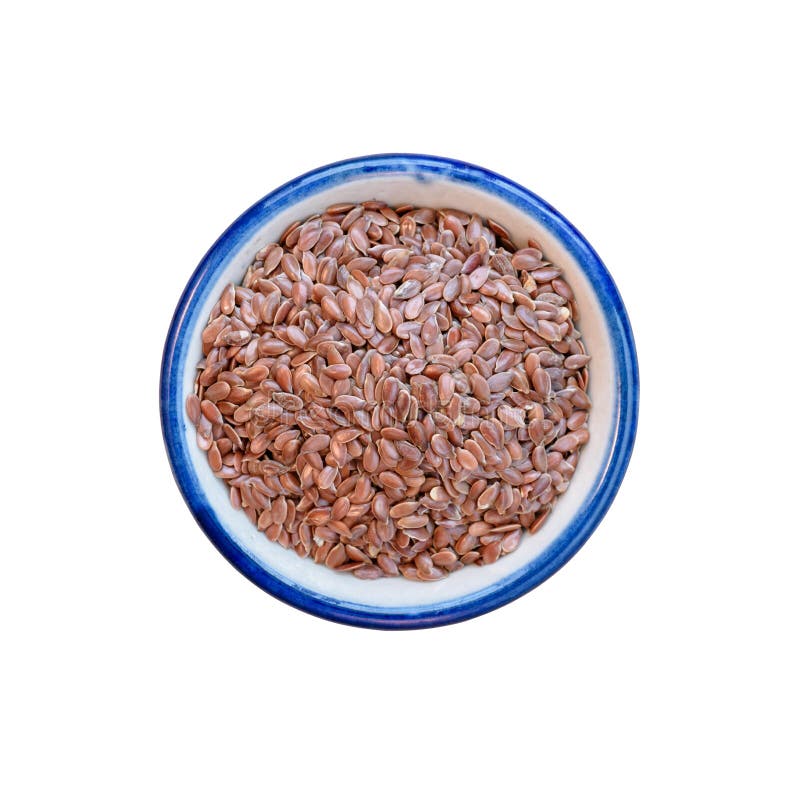 Brown flax seed in bowl stock image. Image of healthy 86653865