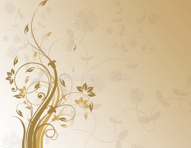 Brown floral background stock illustration. Illustration of digital -  5244921