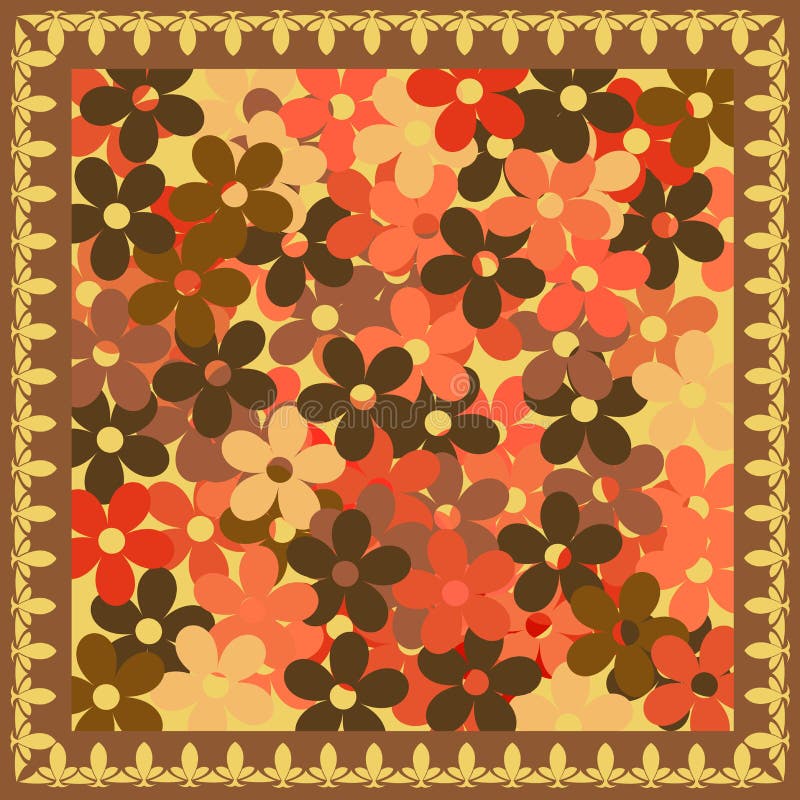 Brown flowers background stock vector. Illustration of flower 10530301