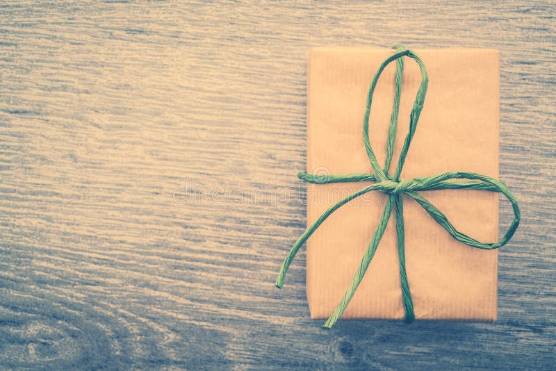 Brown gift box stock photo. Image of present, board, christmas 64211848