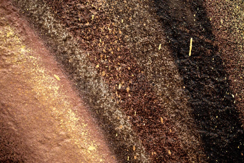 Brown Gold Texture with Drops and Splashes Close Up Stock Image Image