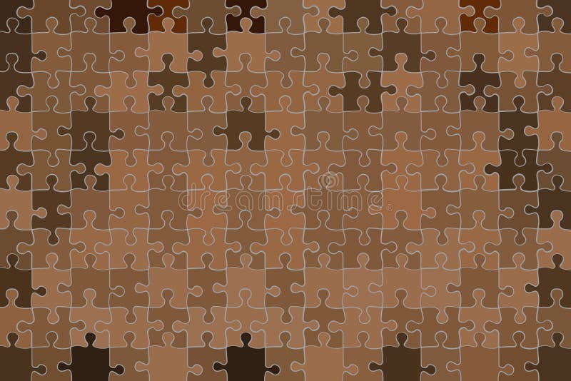 Brown Puzzle Texture with Two Missing Pieces Stock Illustration