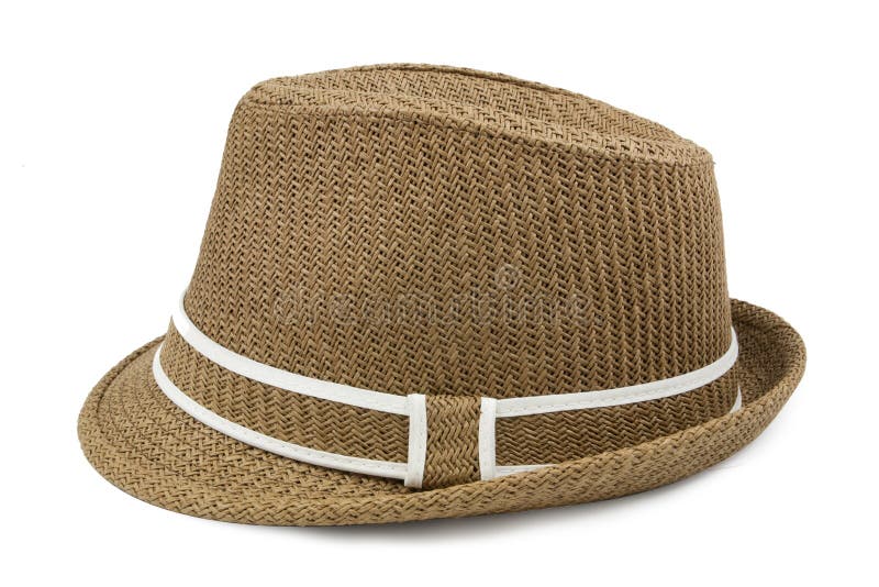 Brown hat stock photo. Image of female, dress, isolated 48482040