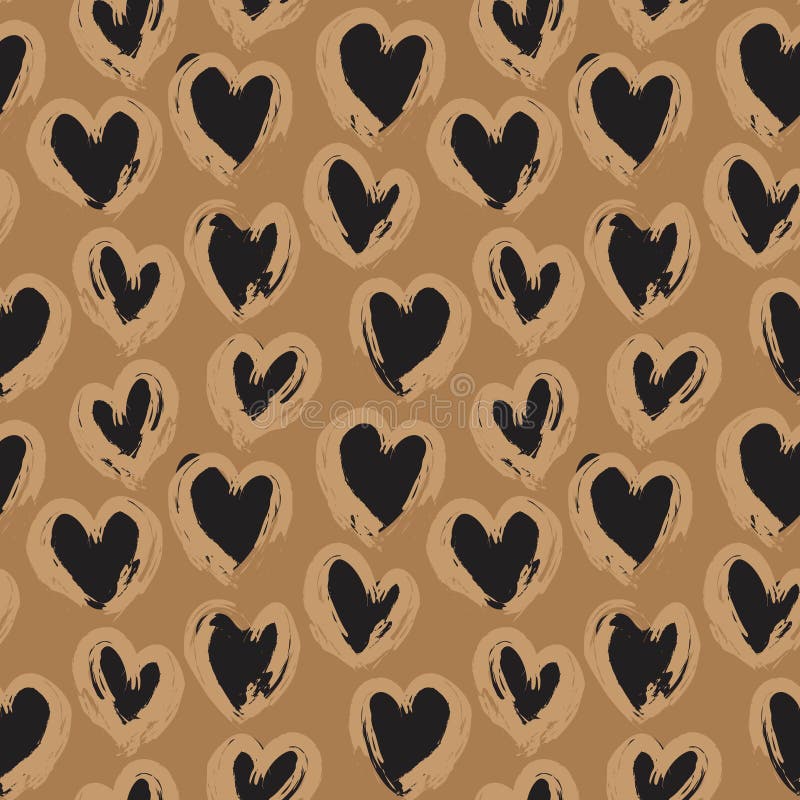 Brown Heart Shaped Valentines Day Seamless Pattern Background For Fashion  Textiles Graphics Royalty Free SVG Cliparts Vectors And Stock  Illustration Image 146121474